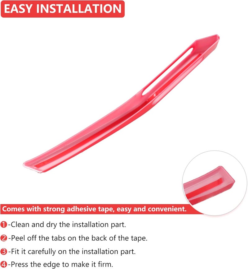 RERPRO Hood Trail Sights Cover Trim for Ford Bronco 2/4 Door 2021 2022 2023 2024 2025 Accessories Engine Hood Hinge Covers Hood Side Release Handle Decoration Stickers Accessory, 1 Pair Red - Image 5